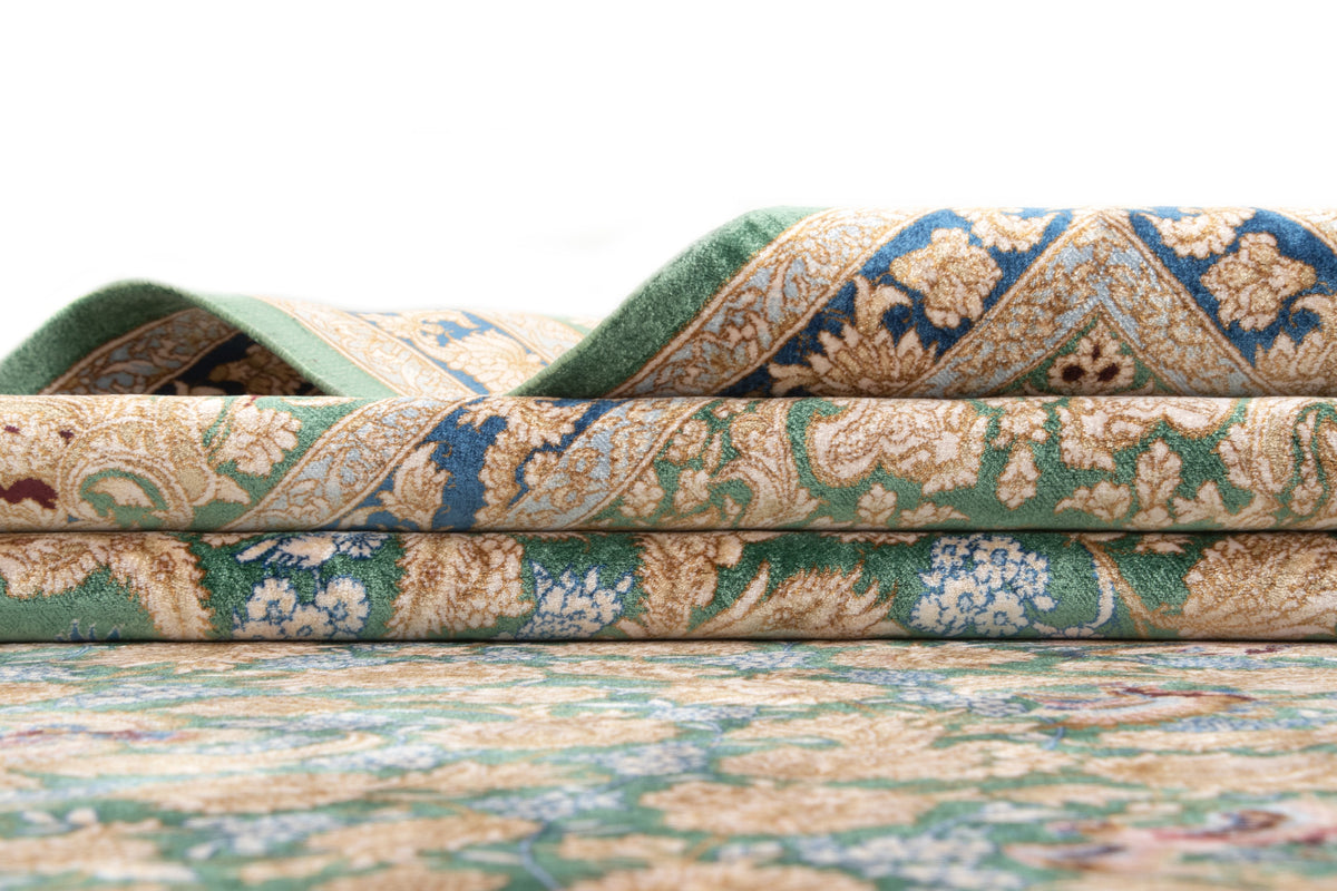 Rechteck Teppich Ghom Design in Grün von Hadorn™ - Lifestyle Image