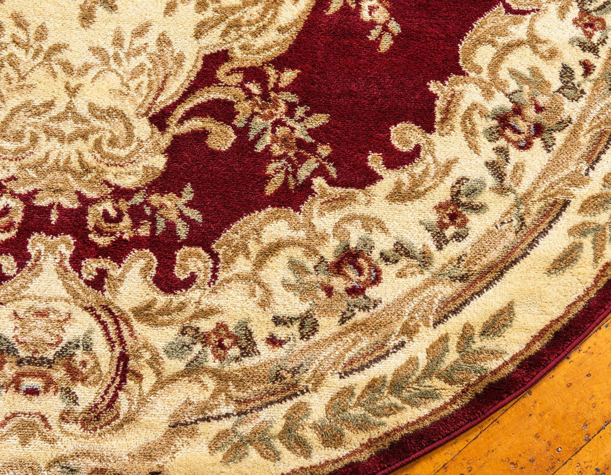 Rund Teppich Classic Aubusson in Rot von Hadorn™ - Lifestyle Image